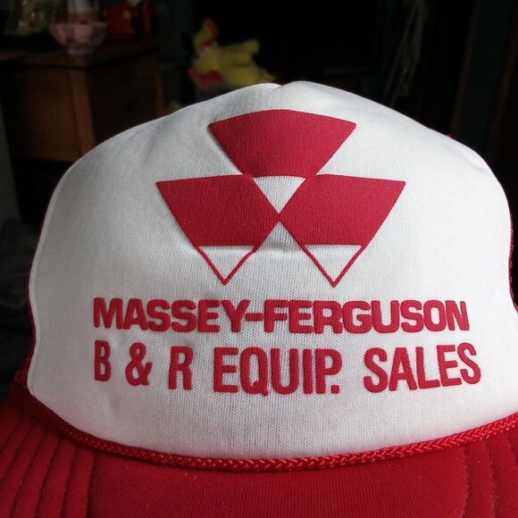 Deadstock Vintage Massey-Ferguson B&R Equipment Sales Snap Trucker Hat Cap - Picture 2 of 7